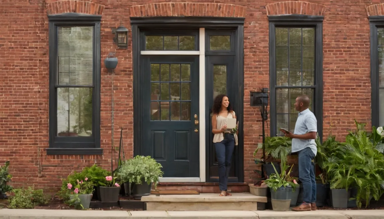 A homeowner discussing a pest concern with a local provider at the front door